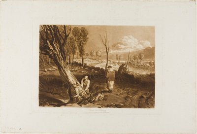 Heggen en Greppels, plaat 47 uit Liber Studiorum door Joseph Mallord William Turner