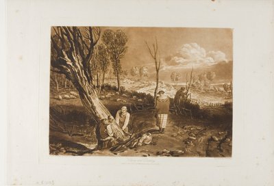 Heggen en greppelen, plaat 47 uit Liber Studiorum door Joseph Mallord William Turner