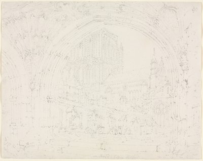 Kathedraal van Hereford door Joseph Mallord William Turner
