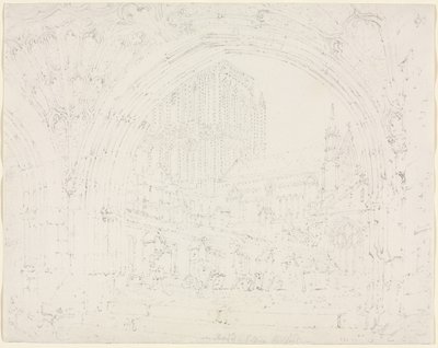Kathedraal van Hereford, ca. 1793 door Joseph Mallord William Turner