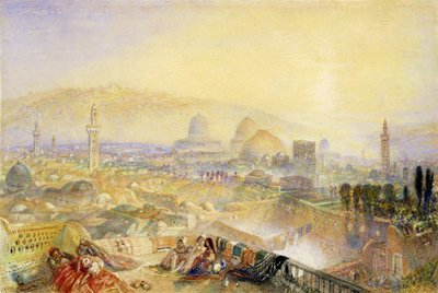 Jeruzalem vanuit het Latijnse Klooster door Joseph Mallord William Turner