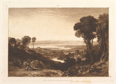Kruising van Severn en Wye, Liber Studiorum, deel VI, plaat 28 door Joseph Mallord William Turner