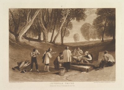 Jeugdige Streken, Liber Studiorum, deel V, plaat 22 door Joseph Mallord William Turner