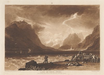 Meer van Thun, Zwitserland door Joseph Mallord William Turner