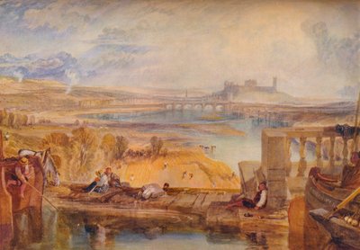 Lancaster, vanaf de Aquaductbrug, ca. 1825 door Joseph Mallord William Turner