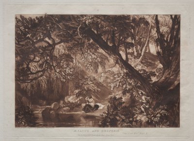 Liber Studiorum: Aesacus en Hesperie door Joseph Mallord William Turner