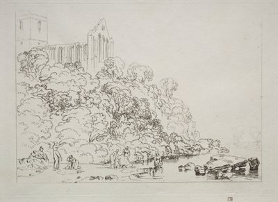 Dumblain Abbey, Schotland door Joseph Mallord William Turner