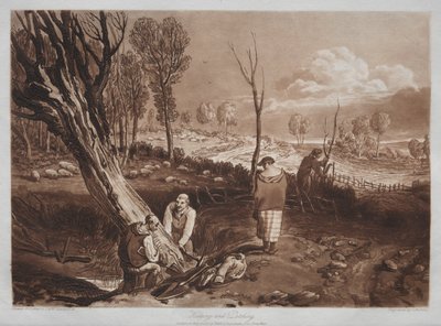 Liber Studiorum: Heggen en Greppels door Joseph Mallord William Turner