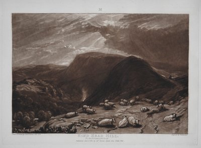 Liber Studiorum: Hind Head Hill op de Portsmouth Road door Joseph Mallord William Turner