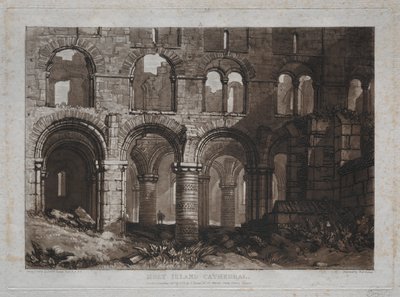 Liber Studiorum: Kathedraal van Holy Island door Joseph Mallord William Turner