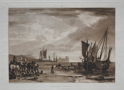 Liber Studiorum: Schepen lossen door Joseph Mallord William Turner