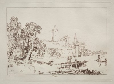 Liber Studiorum: Ville de Thun, Zwitserland door Joseph Mallord William Turner
