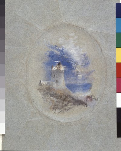 Lowestoffe vuurtoren door Joseph Mallord William Turner