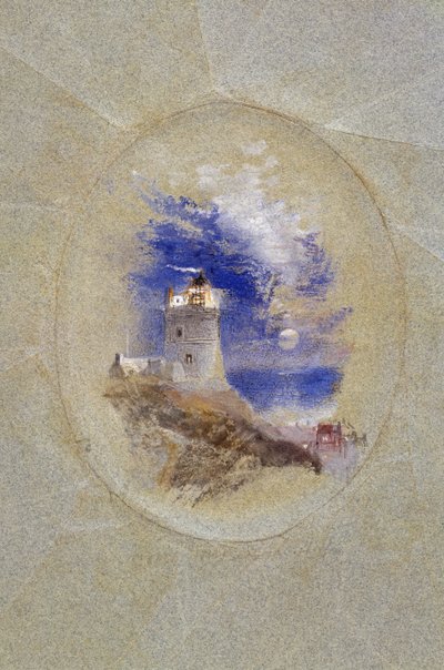 Lowestoffe Vuurtoren, c.1827 door Joseph Mallord William Turner
