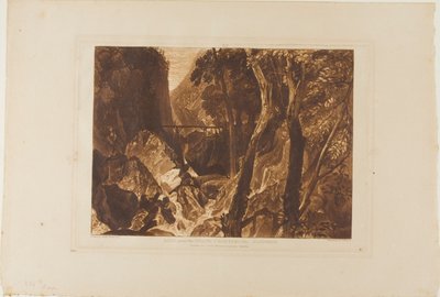 Molen bij de Grote Chartreuse, plaat 54 uit Liber Studiorum door Joseph Mallord William Turner