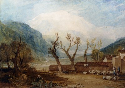 Mont Blanc, vanaf de brug van St. Martin, Sallanches door Joseph Mallord William Turner