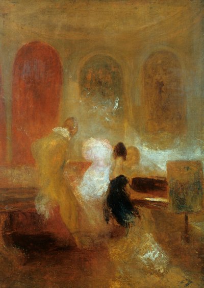 Muziekfeest, East Cowes Castle, ca. 1835 door Joseph Mallord William Turner