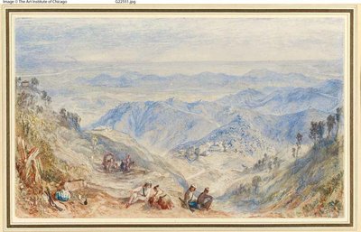 Mussooree en de Dhoon vanuit Landour door Joseph Mallord William Turner
