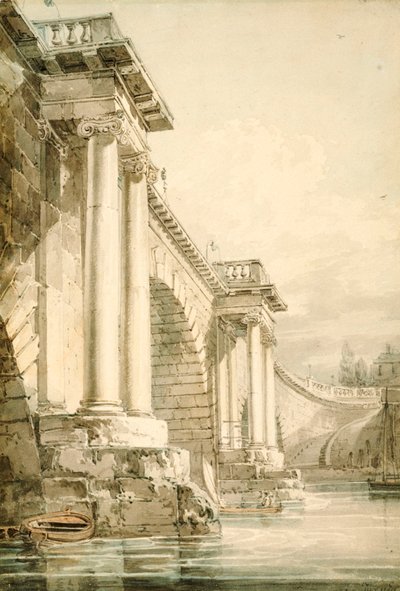 Oude Blackfriars Bridge door Joseph Mallord William Turner