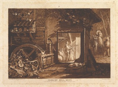 Pembury Mill, Kent Liber Studiorum, deel III, plaat 12 door Joseph Mallord William Turner