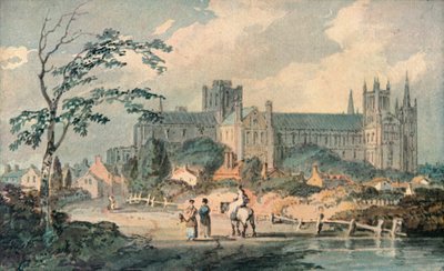 Kathedraal van Peterborough vanuit het Noorden, 1909 door Joseph Mallord William Turner