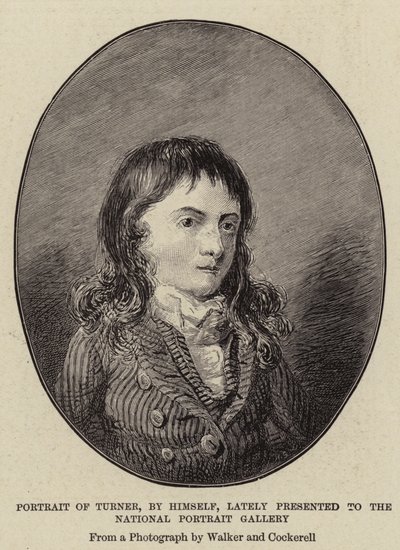 Portret van Turner, door hemzelf, onlangs geschonken aan de National Portrait Gallery door Joseph Mallord William Turner