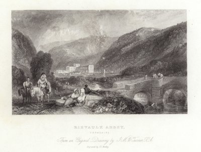 Rievaulx Abbey in Yorkshire door Joseph Mallord William Turner