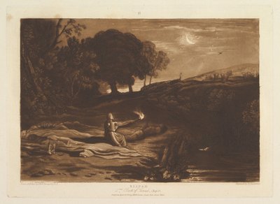 Rispah, 2e Boek van Samuel, Hoofdstuk 21 Liber Studiorum, deel IX, plaat 46, 23 april 1812 door Joseph Mallord William Turner