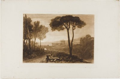 Scène in de Campagna, plaat 38 uit Liber Studiorum door Joseph Mallord William Turner