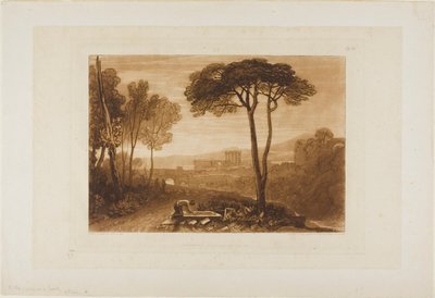 Scène in de Campagna, plaat 38 uit Liber Studiorum door Joseph Mallord William Turner