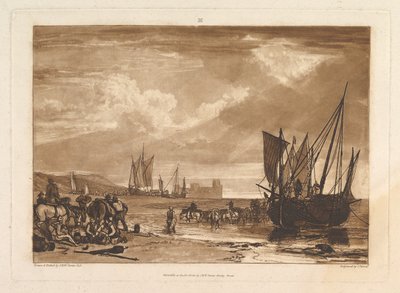 Scène aan de Franse Kust Liber Studiorum, deel I, plaat 4, 11 juni 1807 door Joseph Mallord William Turner