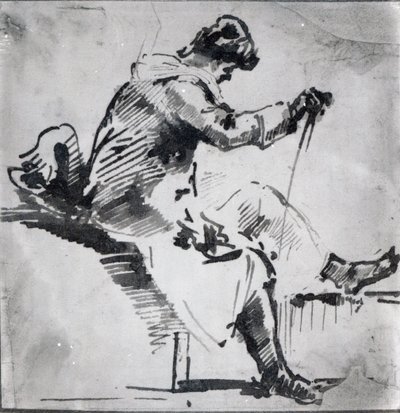 Zittende man door Joseph Mallord William Turner