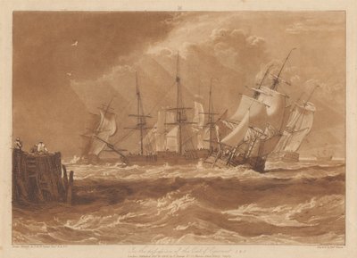Schepen in een bries door Joseph Mallord William Turner