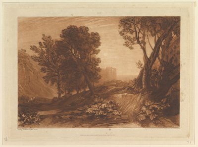 Eenzaamheid, of De Lezende Magdalena Liber Studiorum, deel XI, plaat 53, 12 mei 1814 door Joseph Mallord William Turner