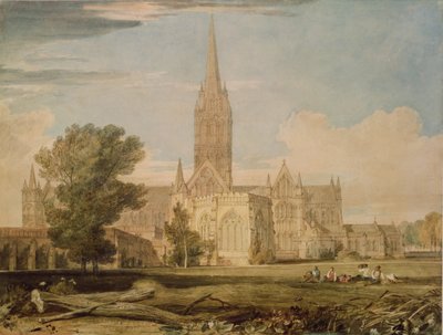 Zuidelijk aanzicht van de kathedraal van Salisbury, 1797-98 door Joseph Mallord William Turner
