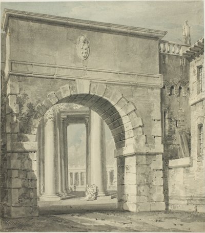 Sint Pieter gezien door de Porta Angelica door Joseph Mallord William Turner