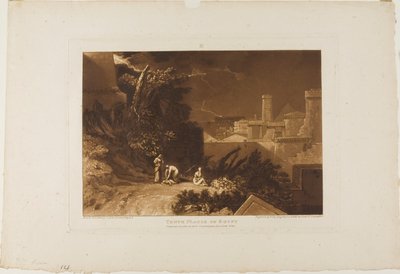 Tiende plaag van Egypte, plaat 61 uit Liber Studiorum door Joseph Mallord William Turner