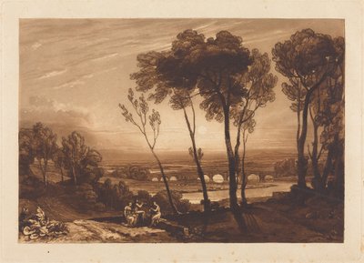 De brug op middellange afstand door Joseph Mallord William Turner