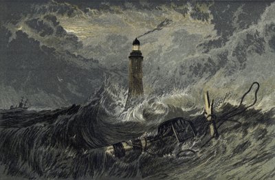 De vuurtoren van Eddystone door Joseph Mallord William Turner
