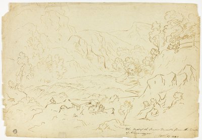De Val van de Rivier Tumble (recto); Uitzicht op Fastraly (verso) door Joseph Mallord William Turner