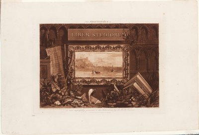 Het Frontispice van Liber Studiorum door Joseph Mallord William Turner