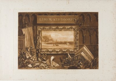 Het voorstuk van Liber Studiorum door Joseph Mallord William Turner