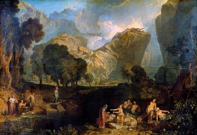 De godin van de onenigheid kiest de appel van twist in de tuin van de Hesperiden door Joseph Mallord William Turner