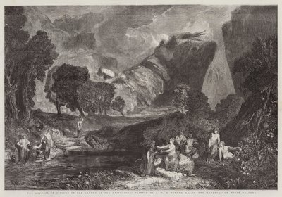 De Godin van de Onenigheid in de Tuin van de Hesperiden, in de Marlborough House Gallery door Joseph Mallord William Turner