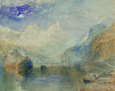 De Lauerzersee met Schwyz en de Mythen door Joseph Mallord William Turner
