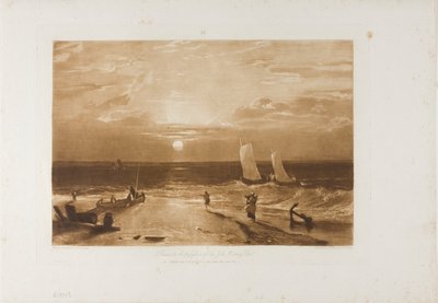 De Midmay Zee-Stuk, plaat 40 uit Liber Studiorum door Joseph Mallord William Turner