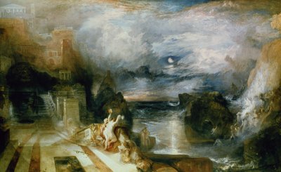 Het afscheid van Hero en Leander door Joseph Mallord William Turner