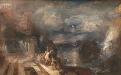Het afscheid van Hero en Leander door Joseph Mallord William Turner