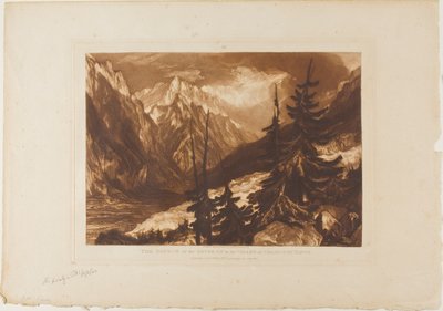 De Bron van de Arveron, plaat 60 uit Liber Studiorum door Joseph Mallord William Turner
