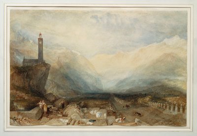 De Splugenpas, ca.1842-43 door Joseph Mallord William Turner